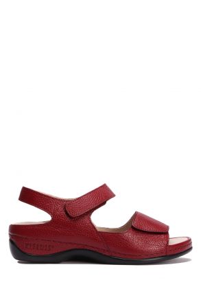 KA2011 Kifidis Julia Anatomik Kadın Deri Sandalet 36-41 14129 Bordo/Vino