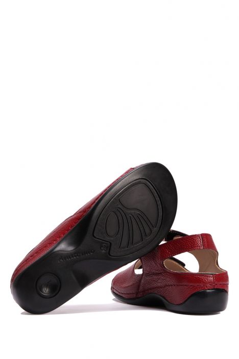 KA2011 Kifidis Julia Anatomik Kadın Deri Sandalet 36-41 14129 Bordo/Vino