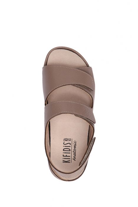 KA2012 Kifidis Daisy Anatomik Kadın Deri Sandalet 36-41 9366 Kum/Sand