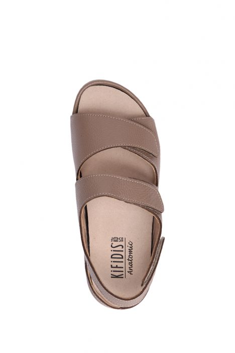 KA2012 Kifidis Daisy Anatomik Kadın Deri Sandalet 36-41 9366 Kum/Sand