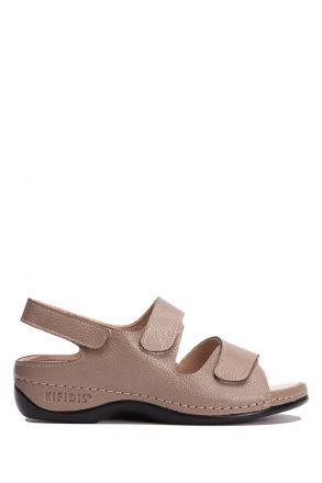 KA2012 Kifidis Daisy Anatomik Kadın Deri Sandalet 36-41 9366 Kum/Sand