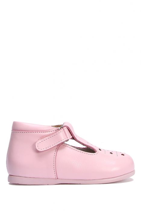 KCH1010 Kifidis-Kids Chiquitin İlk Adım Kız Çocuk Deri Ayakkabı 18-23 Pembe Deri