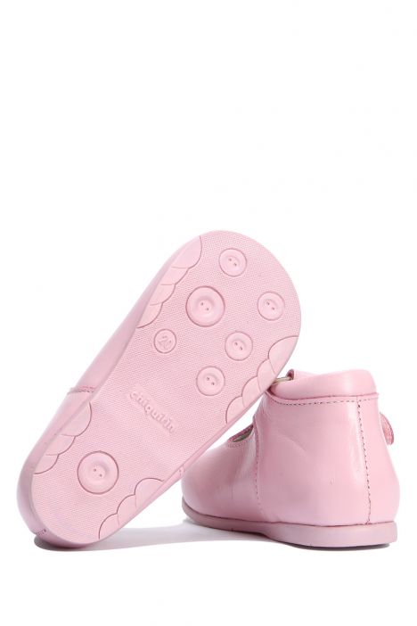 KCH1010 Kifidis-Kids Chiquitin İlk Adım Kız Çocuk Deri Ayakkabı 18-23 Pembe Deri