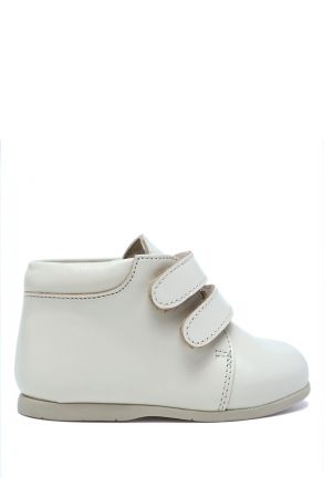 KCH11604 Kifidis-Kids Chiquitin İlk Adım Unisex Çocuk Deri Ayakkabı18-23 Krem Deri