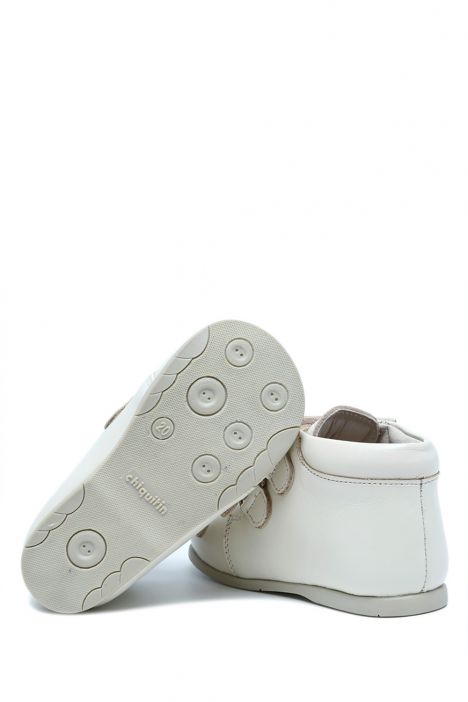 KCH11604 Kifidis-Kids Chiquitin İlk Adım Unisex Çocuk Deri Ayakkabı18-23 Krem Deri