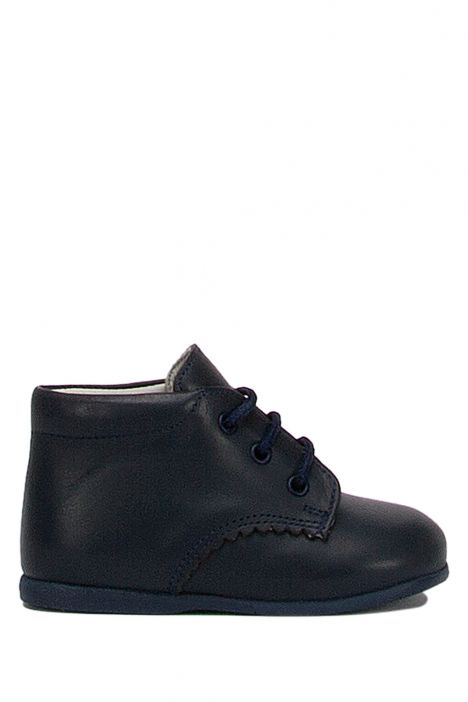KCH1194 Kifidis-Kids Chiquitin İlk Adım Unisex Çocuk Deri Ayakkabı 18-23 Nubuk Lacivert / Nubuck Navy