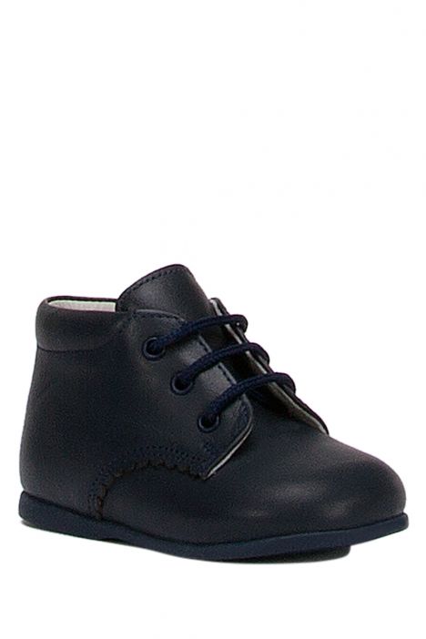 KCH1194 Kifidis-Kids Chiquitin İlk Adım Unisex Çocuk Deri Ayakkabı 18-23 Nubuk Lacivert / Nubuck Navy