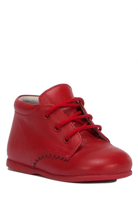 KCH1194 Kifidis-Kids Chiquitin İlk Adım Unisex Çocuk Deri Ayakkabı 18-23 Kırmızı Deri
