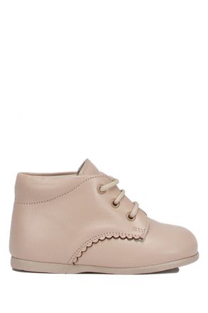KCH1194 Kifidis-Kids Chiquitin İlk Adım Unisex Çocuk Deri Ayakkabı 18-23 Krem Deri