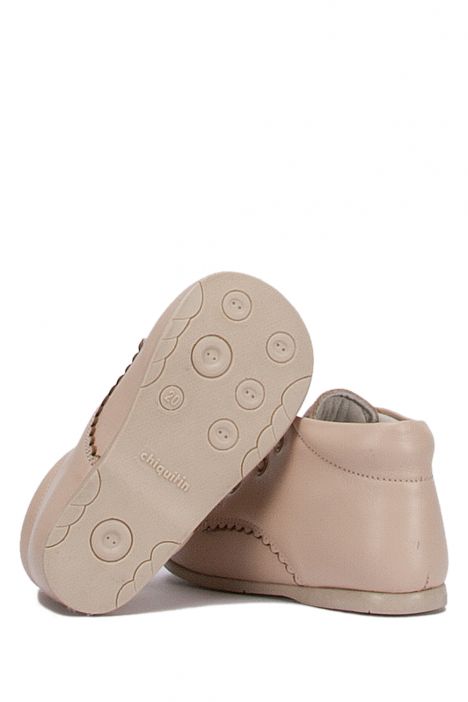 KCH1194 Kifidis-Kids Chiquitin İlk Adım Unisex Çocuk Deri Ayakkabı 18-23 Krem Deri