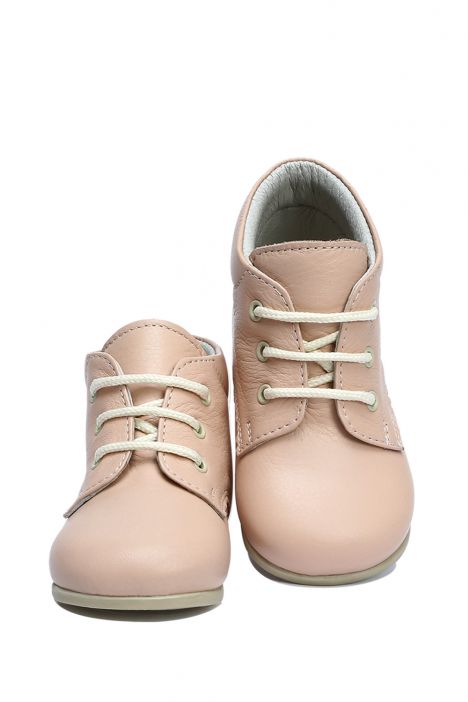 KCH1194 Kifidis-Kids Chiquitin İlk Adım Unisex Çocuk Deri Ayakkabı 18-23 Krem Deri