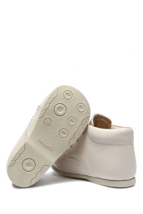 KCH1194 Kifidis-Kids Chiquitin İlk Adım Unisex Çocuk Deri Ayakkabı 18-23 Beyaz Deri