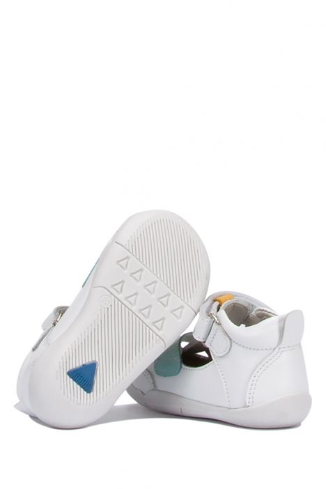 KP50 Kifidis-Kids İlk Adım Unisex Çocuk Deri Ayakkabı 19-25 Beyaz Renkli