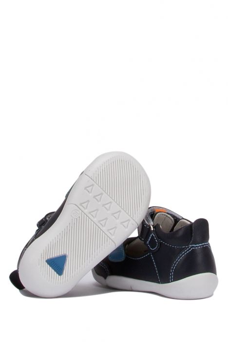 KP50 Kifidis-Kids İlk Adım Unisex Çocuk Deri Ayakkabı 19-25 Lacivert Renkli