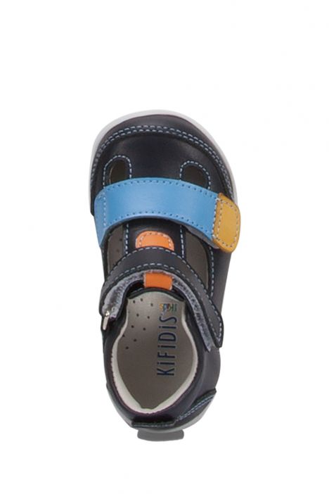 KP50 Kifidis-Kids İlk Adım Unisex Çocuk Deri Ayakkabı 19-25 Lacivert Renkli