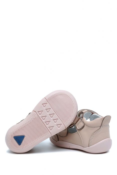 KP50 Kifidis-Kids İlk Adım Unisex Çocuk Deri Ayakkabı 19-25 Pudra Deri