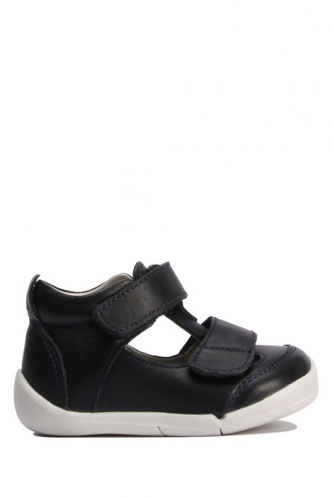 KP50 Kifidis-Kids İlk Adım Unisex Çocuk Deri Ayakkabı 19-25 Düz Lacivert