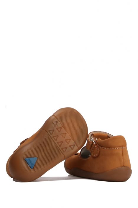 KP53 Kifidis-Kids İlk Adım Unisex Çocuk Deri Ayakkabı 19-23 Ket Nubuk