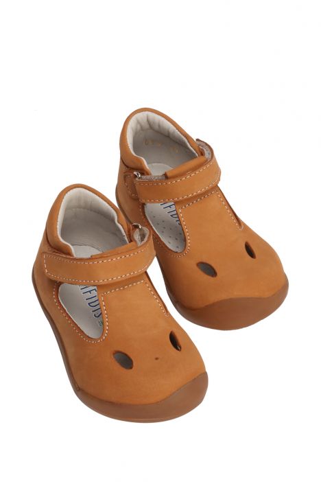 KP53 Kifidis-Kids İlk Adım Unisex Çocuk Deri Ayakkabı 19-23 Ket Nubuk