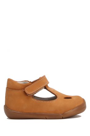 KP53 Kifidis-Kids İlk Adım Unisex Çocuk Deri Ayakkabı 19-23 Ket Nubuk