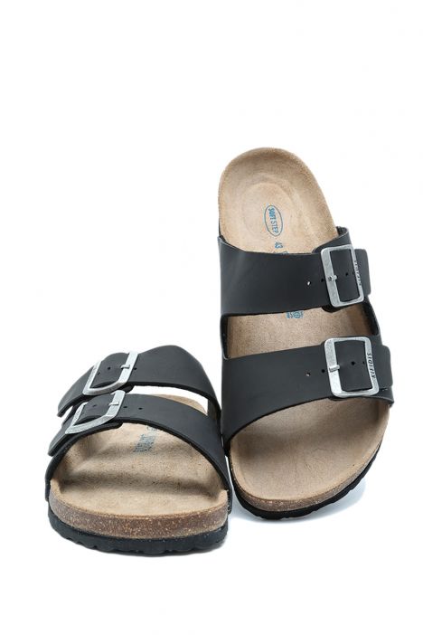 KS0765SE Kifidis Soft Step Erkek Çift Bantlı Mantar Terlik 40-46 04 - Mat Siyah