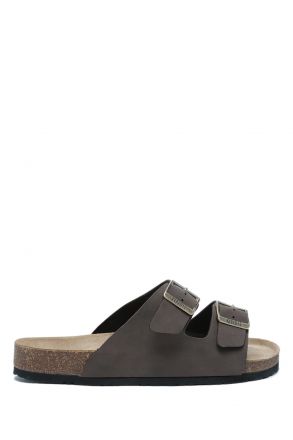 KS0765SE Kifidis Soft Step Erkek Çift Bantlı Mantar Terlik 40-46 03 - Kahve