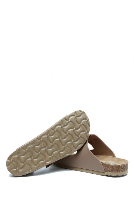 KS10260SJ Kifidis-Kids Soft Step Çocuk Çift Bantlı Mantar Terlik 30-35 46 - Vizon