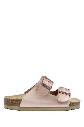KS10260SJ Kifidis-Kids Soft Step Çocuk Çift Bantlı Mantar Terlik 30-35 44 - Rose Gold