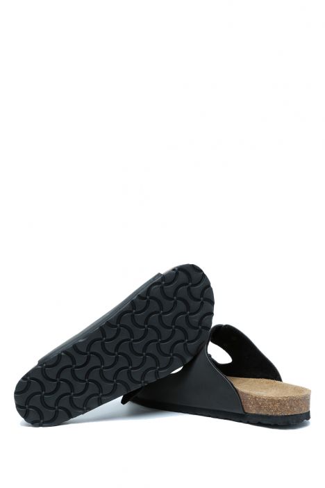 KS10260SJ Kifidis-Kids Soft Step Çocuk Çift Bantlı Mantar Terlik 30-35 04 - Mat Siyah