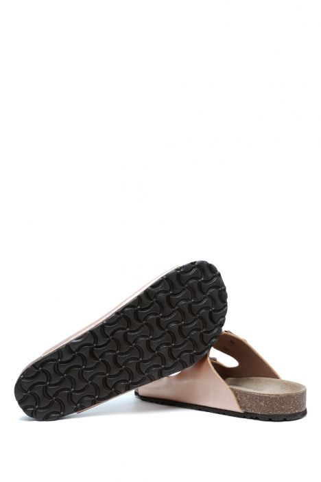 KS10260SK Kifidis Soft Step Kadın Çift Bantlı Mantar Terlik 36-41 44 - Rose Gold