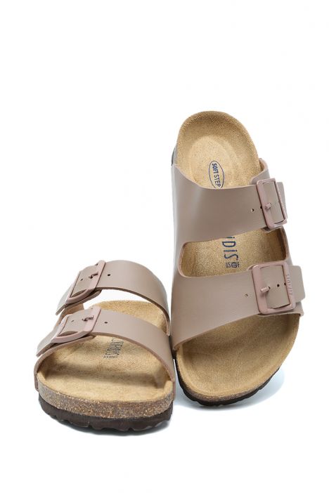 KS10260SK Kifidis Soft Step Kadın Çift Bantlı Mantar Terlik 36-41 46 - Vizon