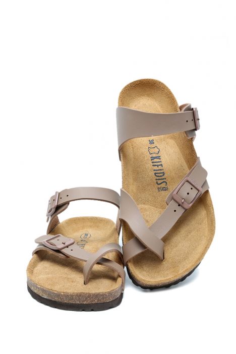 KS10261SK Kifidis Soft Step Kadın Mantar Terlik 36-41 46 - Vizon