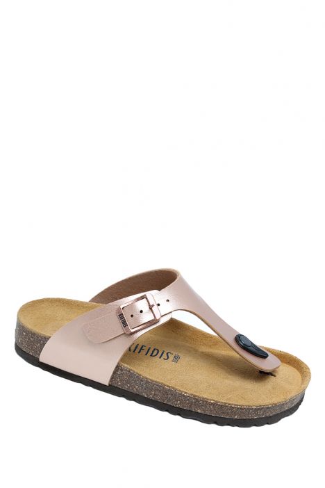 KS8871SK Kifidis Soft Step Kadın Parmak Arası Mantar Terlik 36-41 44 - Rose Gold
