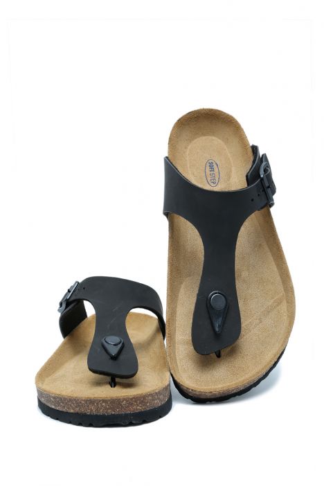 KS8871SK Kifidis Soft Step Kadın Parmak Arası Mantar Terlik 36-41 04 - Mat Siyah
