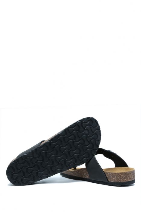 KS8871SK Kifidis Soft Step Kadın Parmak Arası Mantar Terlik 36-41 04 - Mat Siyah