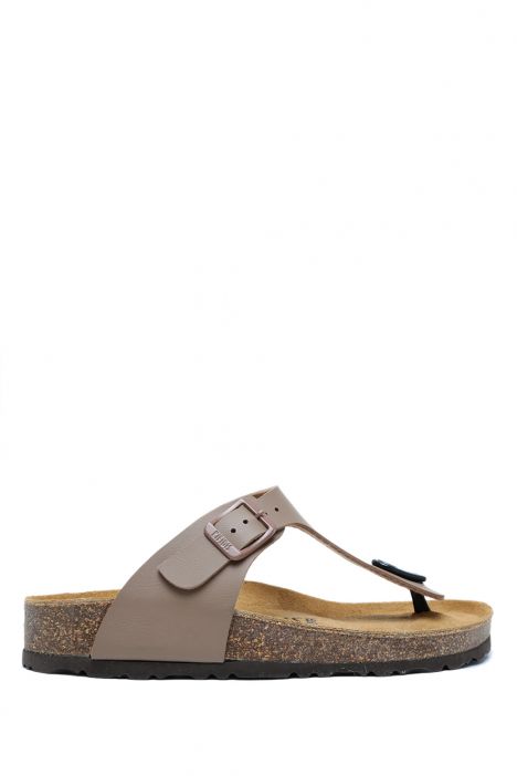 KS8871SK Kifidis Soft Step Kadın Parmak Arası Mantar Terlik 36-41 46 - Vizon