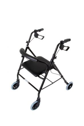 KY9144L Kifidis Sırt Destekli Rolatör Siyah / Black