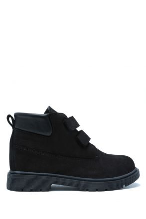 Kibo19 Kifidis-Kids Unisex Çocuk Bot 27-36 Siyah Nubuk Deri