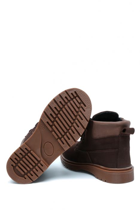 Kibo19 Kifidis-Kids Unisex Çocuk Bot 27-36 Kahve Nubuk Deri