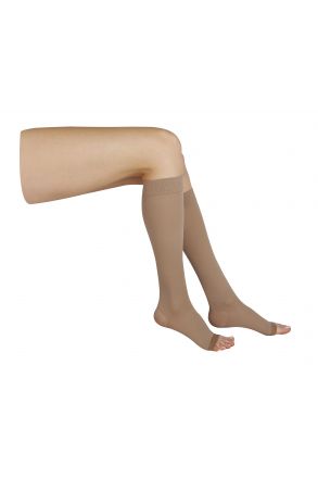 Kifidis 280 Den. 26-30 mmHg Dizaltı Mikrofiber Burnu Açık Bej / Beige