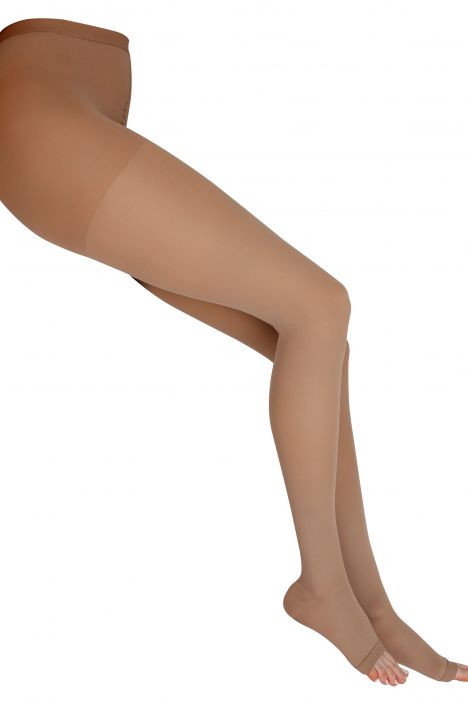 Kifidis 280 Den. 26-30 mmHg Külotlu Mikrofiber Burnu Açık Bej / Beige