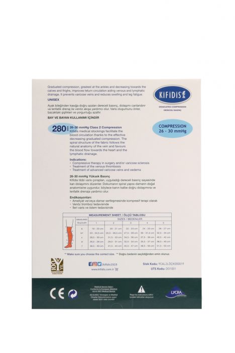 Kifidis 280 Den. 26-30 Kasığa Kadar Silikonlu Mikrofiber Burnu Açık Bej / Beige