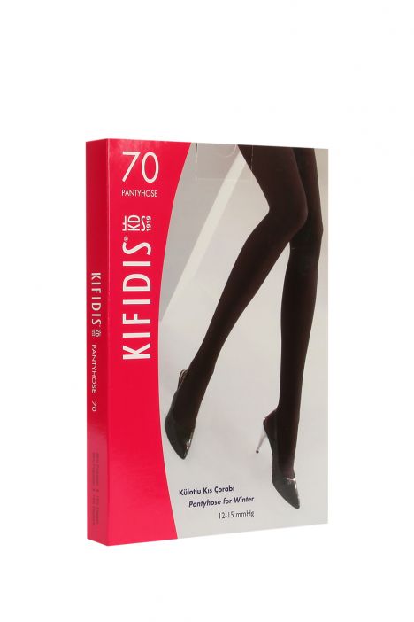 Kifidis 70 Den. 12-15 mmHg Külotlu Koruyucu Varis Çorabı Kahverengi / Brown