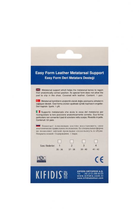 Kifidis Easy Form Deri Metatars Desteği STD