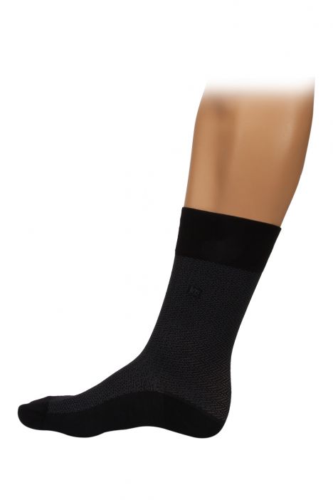 Kifidis Zigzag Model Erkek Çorap Siyah / Black