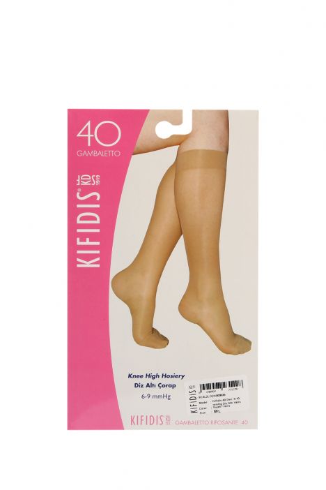 Kifidis 40 Den. 8-10 mmHg Diz Altı Varis Çorabı Siyah / Nero