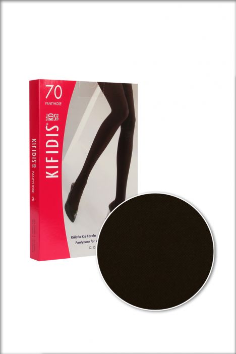 Kifidis 70 Den. 12-15 mmHg Külotlu Koruyucu Varis Çorabı Kahverengi / Brown