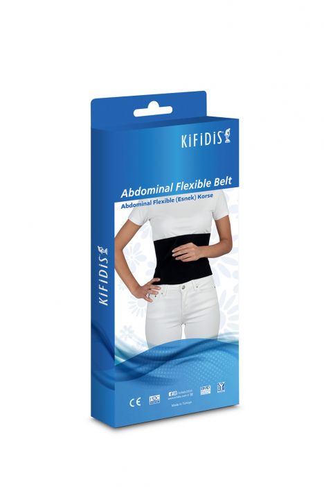 Kifidis Abdominal Flexible Korse - Siyah 26 cm