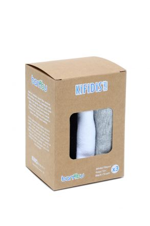 Kifidis Unisex Bambu Patik Çorap Üçlü Set