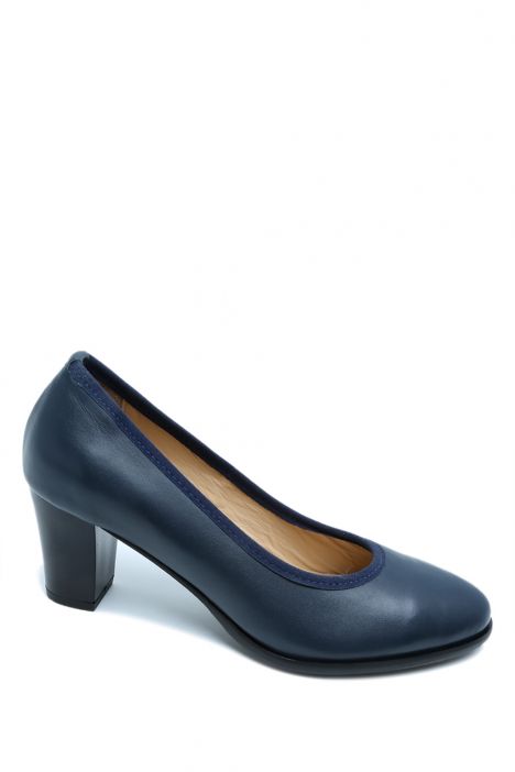 Kifidis Kadın Topuklu Hostes Ayakkabısı 35-41 Lacivert / Navy Blue